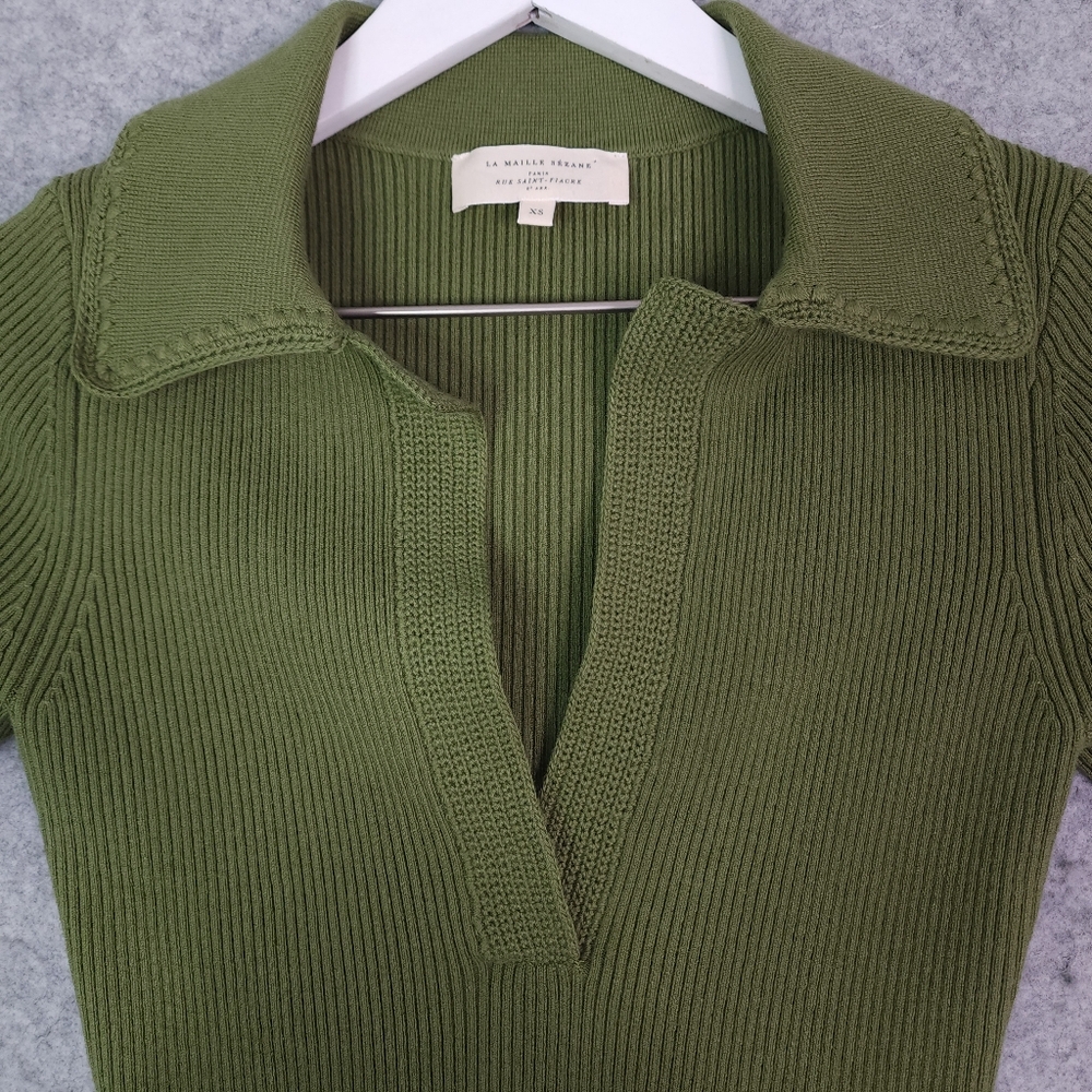 Sezane Eloy Retro Vneck Sweater - Picture 4 of 11